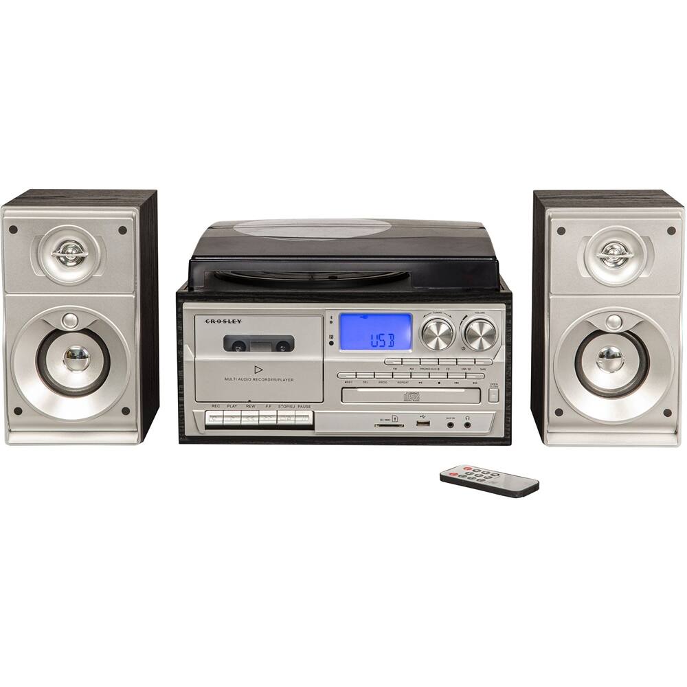 Alt View 12. Crosley - Eclipse  Entertainment Center - Silver/Black.