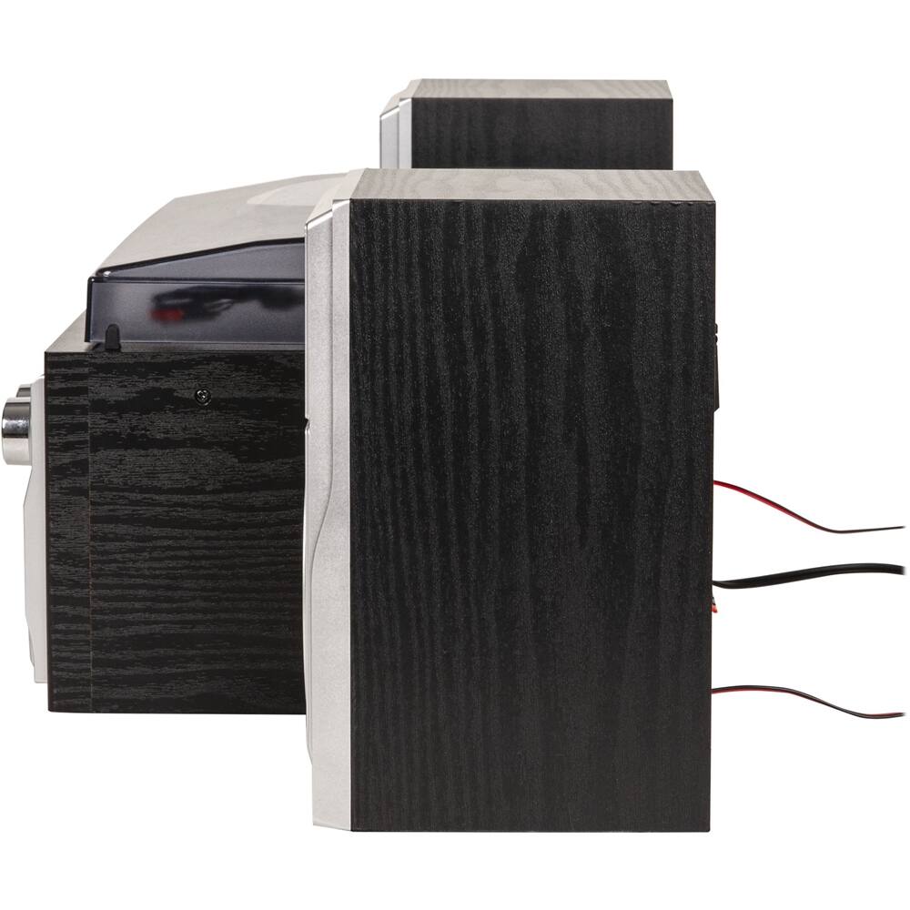 Left. Crosley - Eclipse  Entertainment Center - Silver/Black.