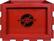 Front. Crosley - Record Storage Crate - Red.