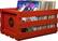 Left. Crosley - Record Storage Crate - Red.