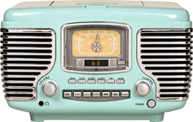 Crosley - Corsair Radio CD Player - Aqua Blue - Front_Zoom