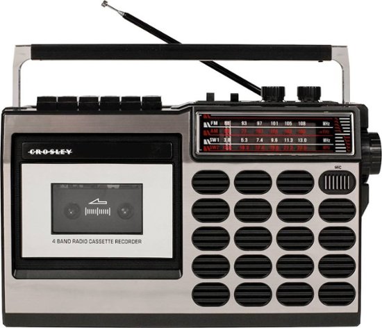 Front Zoom. Crosley - Cassette Player with AM/FM Radio - Silver.