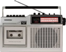 Crosley - Cassette Player with AM/FM Radio - Silver - Front_Zoom