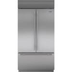 Sub-Zero - Classic 24.2 Cu. Ft. French Door Built-In Refrigerator with Internal Dispenser - Stainless steel - Front_Standard