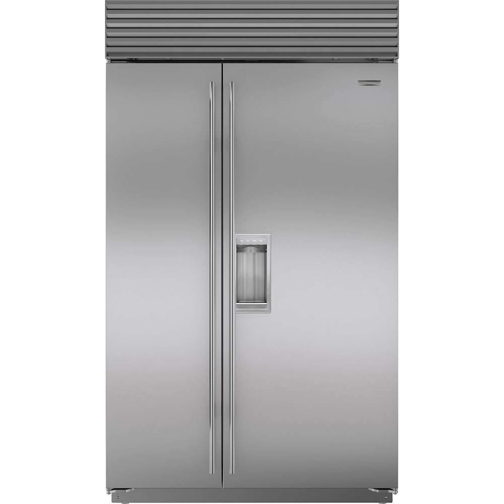 Side-by-Side Built-In Refrigerator with External Dispenser Stainless steel BI...