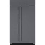 Sub-Zero - Classic 28.2 Cu. Ft. Side-by-Side Built-In Refrigerator with Internal Dispenser - Custom Panel Ready - Front_Standard