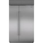 Sub-Zero - Classic 28.2 Cu. Ft. Side-by-Side Built-In Refrigerator with Internal Dispenser - Stainless steel - Front_Standard