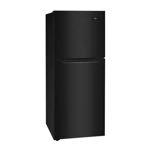Left View: Frigidaire - 10.1 Cu. Ft. Top-Freezer Refrigerator - Black