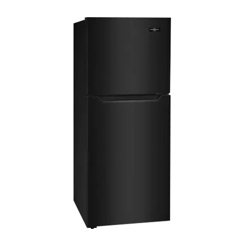 Left View: Frigidaire FFET1222UB 24 Inch Freestanding Top Freezer Refrigerator Black