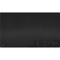Wolf - Contemporary 36" Built-In Electric Cooktop with 5 Burners and Control Lock - Black - Front_Zoom