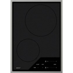 Wolf - Transitional 15" Built-In Electric Induction Cooktop with 2 Burners and Control Lock - Black - Front_Zoom