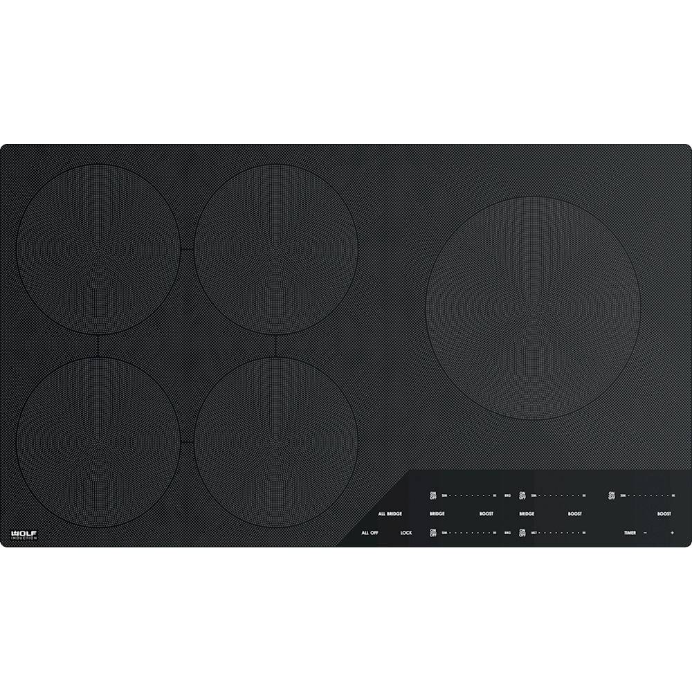 Wolf – 36″ Built-In Electric Cooktop with 5 Elements and Control Lock – Black