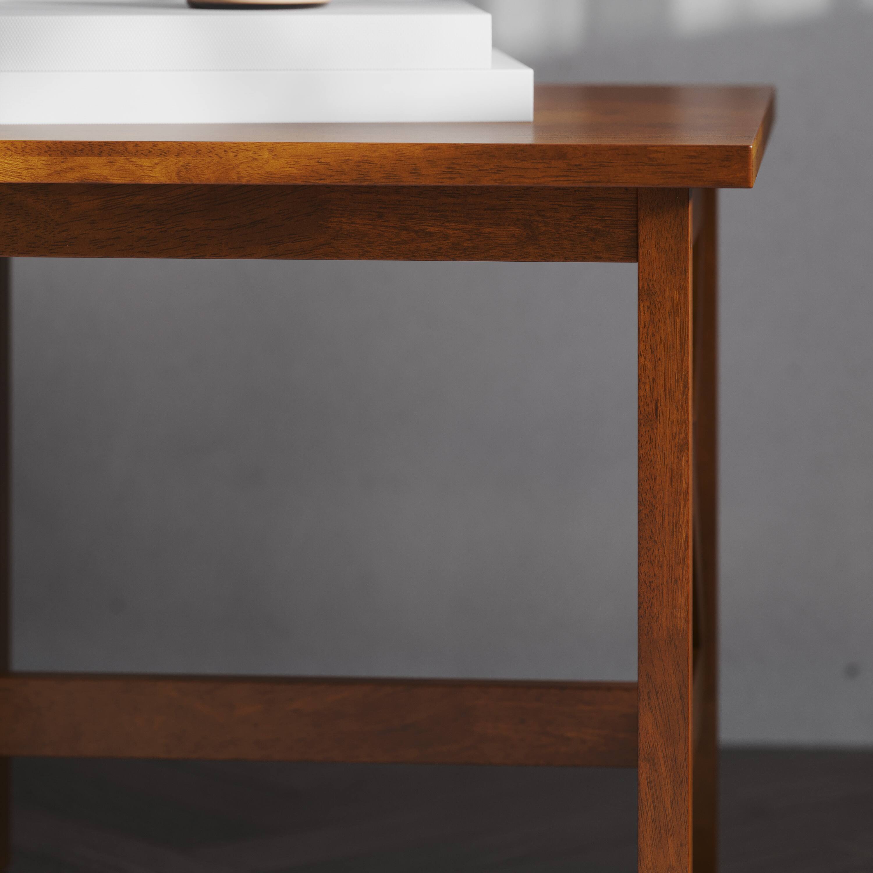 Alt View 4. Emma + Oliver - Mitchell Solid Wood Farmhouse Style End Table - Walnut.