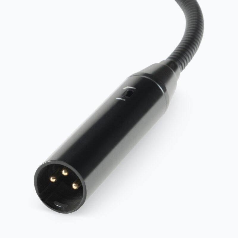 Left. On Stage Stands - On-Stage DJM618 Professional XLR Gooseneck Microphone,Black - Black.