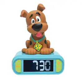 Lexibook - Scooby-Doo Digital Alarm Clock with 3D Night Light & Sound Effects - Blue