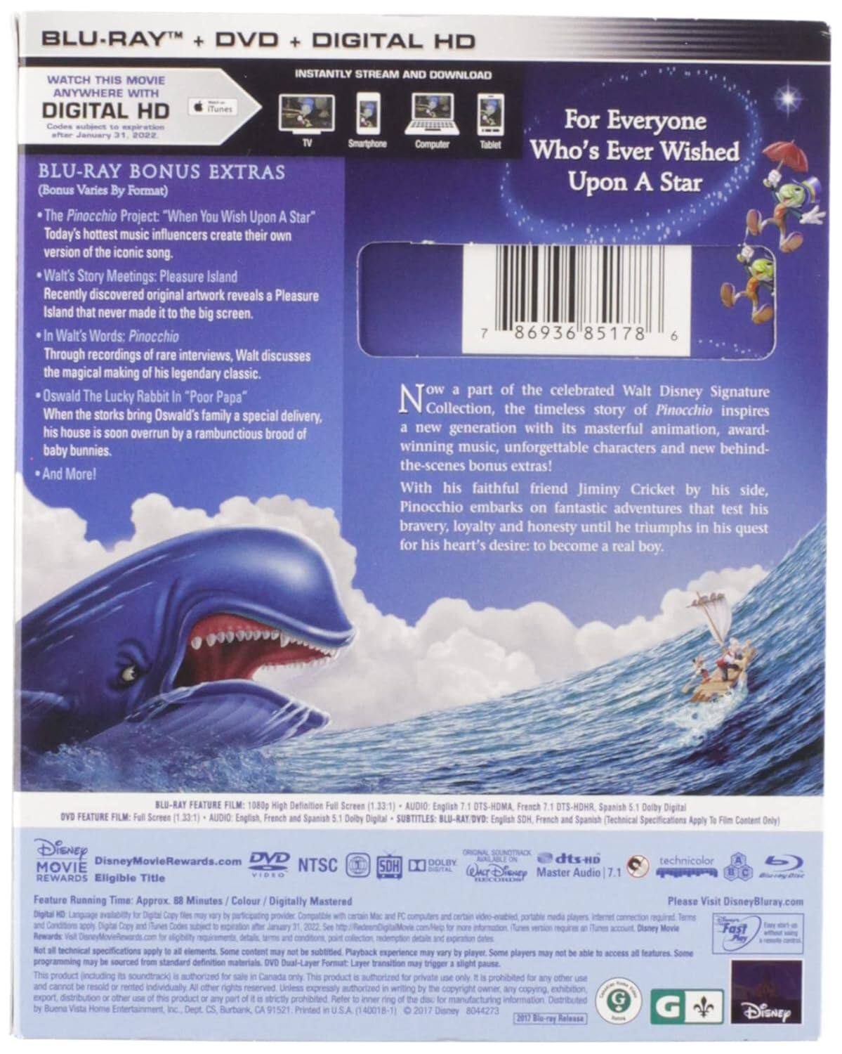 Alt View 1. Pinocchio   - BLU-RAY.