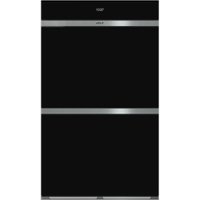 Wolf - M Series Contemporary 30" Built-In Double Electric Convection Wall Oven - Black glass - Front_Zoom