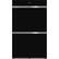 Front. Wolf - M Series Contemporary 30" Built-In Double Electric Convection Wall Oven - Black Glass.