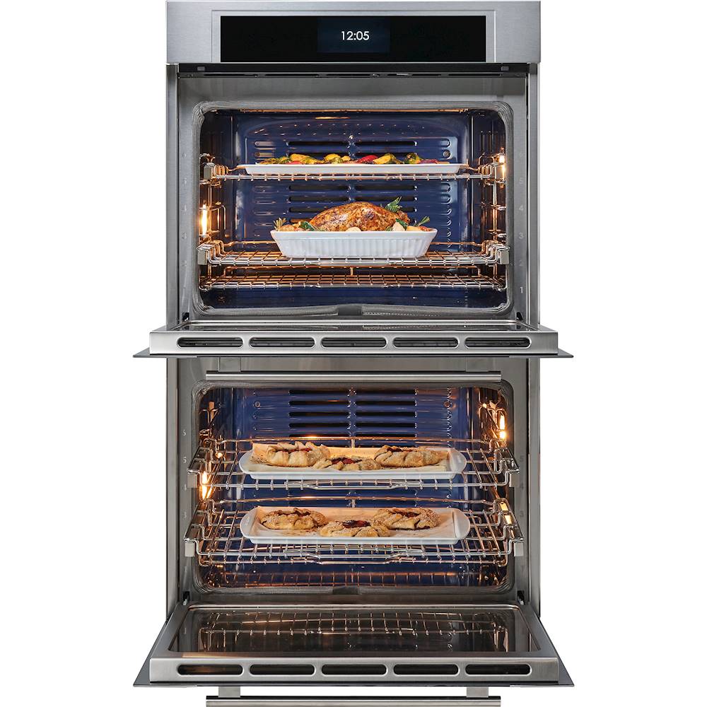 Wolf E Series 30 in. 9.4 cu. ft. Electric Smart Double Wall Oven with Dual  Convection & Self Clean - Stainless Steel