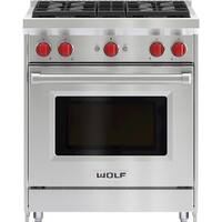 Wolf - 2.5 Cu. Ft. Freestanding Gas Convection Range - Front_Zoom