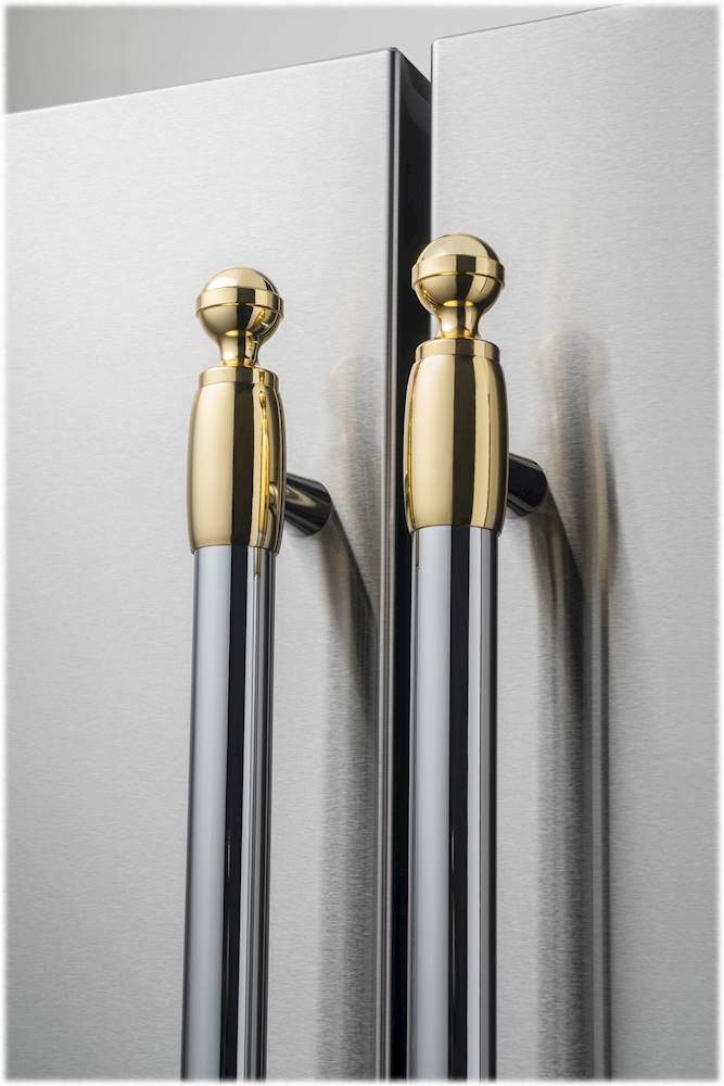 Angle View: Bertazzoni - Collezione Metalli Handle Kit for Select Heritage Series Refrigerators and Dishwashers - Gold
