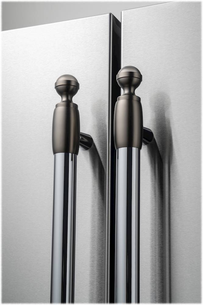Angle View: Fisher & Paykel - Professional Round Flush Handle Kit for Column Refrigerator - Stainless steel