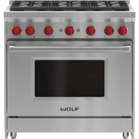 Wolf - 3.7 Cu. Ft. Freestanding Gas Convection Range - Front_Zoom