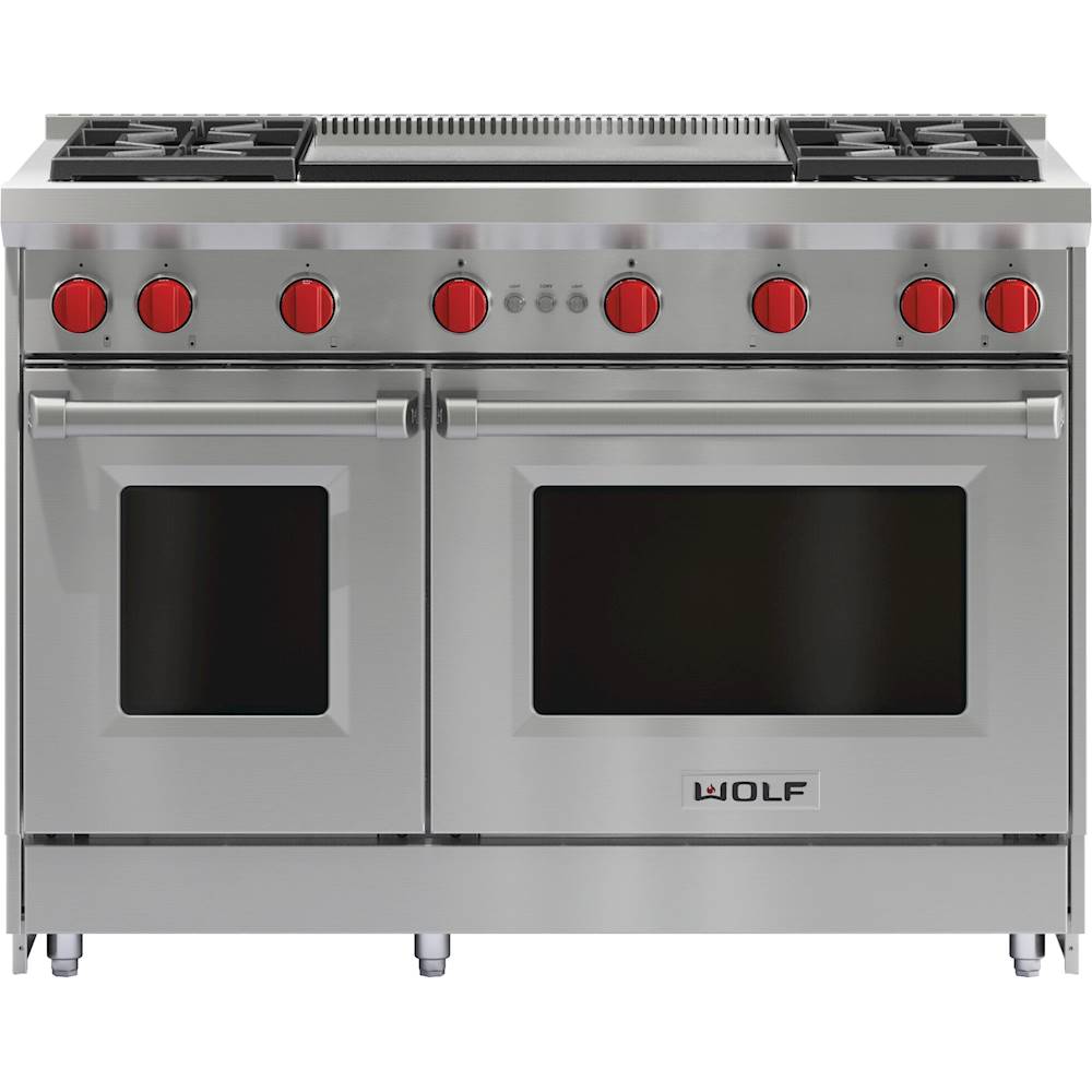 Wolf 45 Cu Ft Freestanding Double Oven Gas Convection Range With