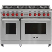 Wolf - 4.5 Cu. Ft. Freestanding Double Oven Gas Convection Range - Front_Zoom