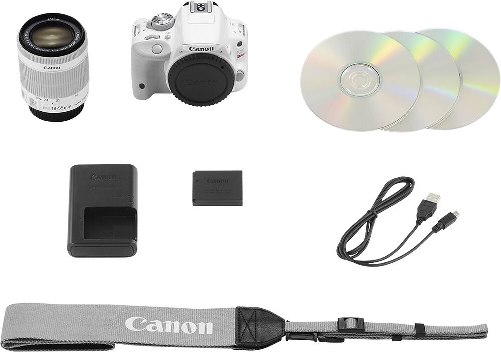 Alt View 11. Canon - EOS Rebel SL1 DSLR Camera with EF-S 18-55mm f/3.5-5.6 IS Zoom Lens - White.