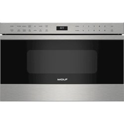 Wolf - Transitional 1.2 Cu. Ft. Drawer Microwave with Sensor Cooking - Silver - Front_Zoom