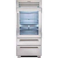 Sub-Zero - PRO 22.7 Cu. Ft. Bottom-Freezer Built-In Refrigerator with Glass Door - Stainless steel - Front_Zoom