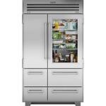 Sub-Zero - PRO 30.4 Cu. Ft. Side-by-Side Built-In Refrigerator with Glass Door - Stainless steel - Front_Standard