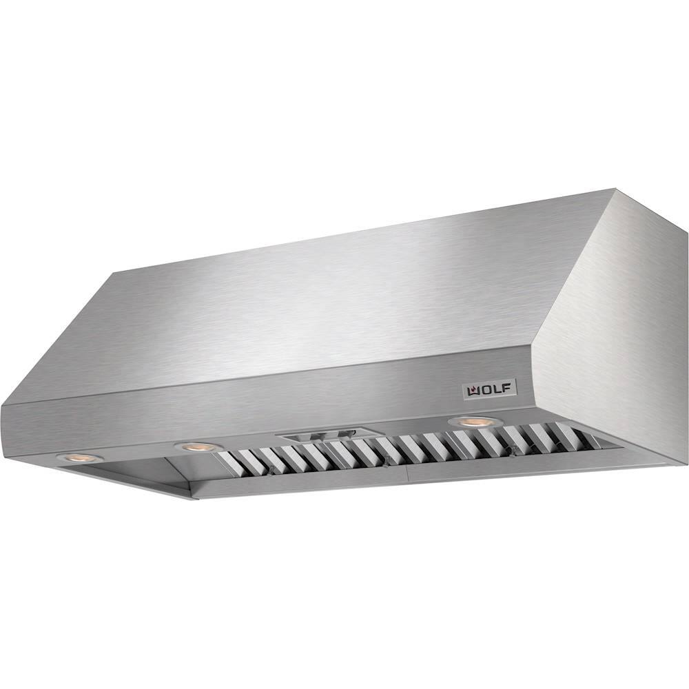 Left View: Wolf - 30" Externally Vented Range Hood - Stainless steel