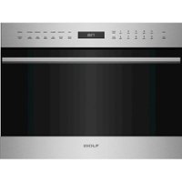 Wolf - E Series Transitional 24" Built-In Single Electric Convection Combination Oven - Stainless steel - Front_Zoom