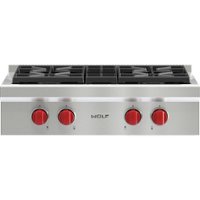Wolf - 30" Built-In Gas Cooktop with 4 Burners - Stainless steel - Front_Zoom