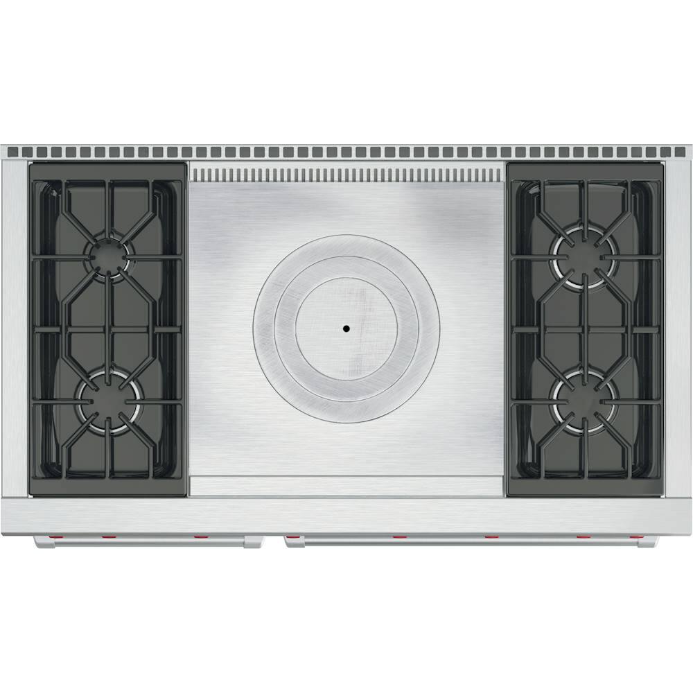 Wolf 48" BuiltIn Gas Cooktop with 4 Burners and French Top SRT484F