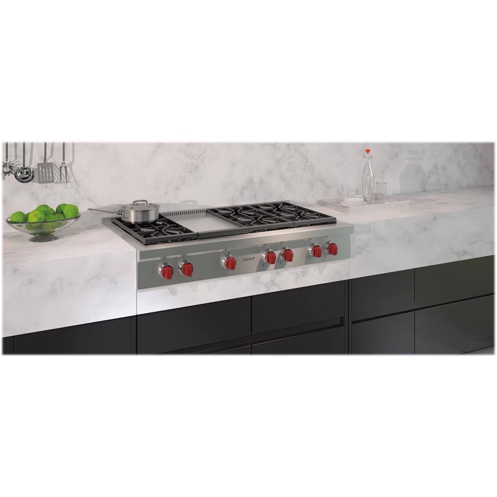 Best Buy: Wolf 36 Built-In Gas Cooktop with 4 Burners and