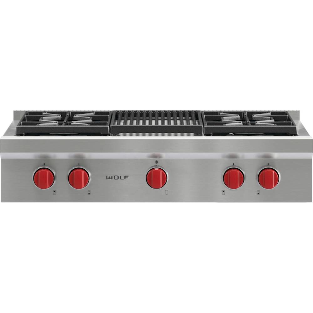 Best Buy: Wolf 48 Built-In Gas Cooktop with 6 Burners and