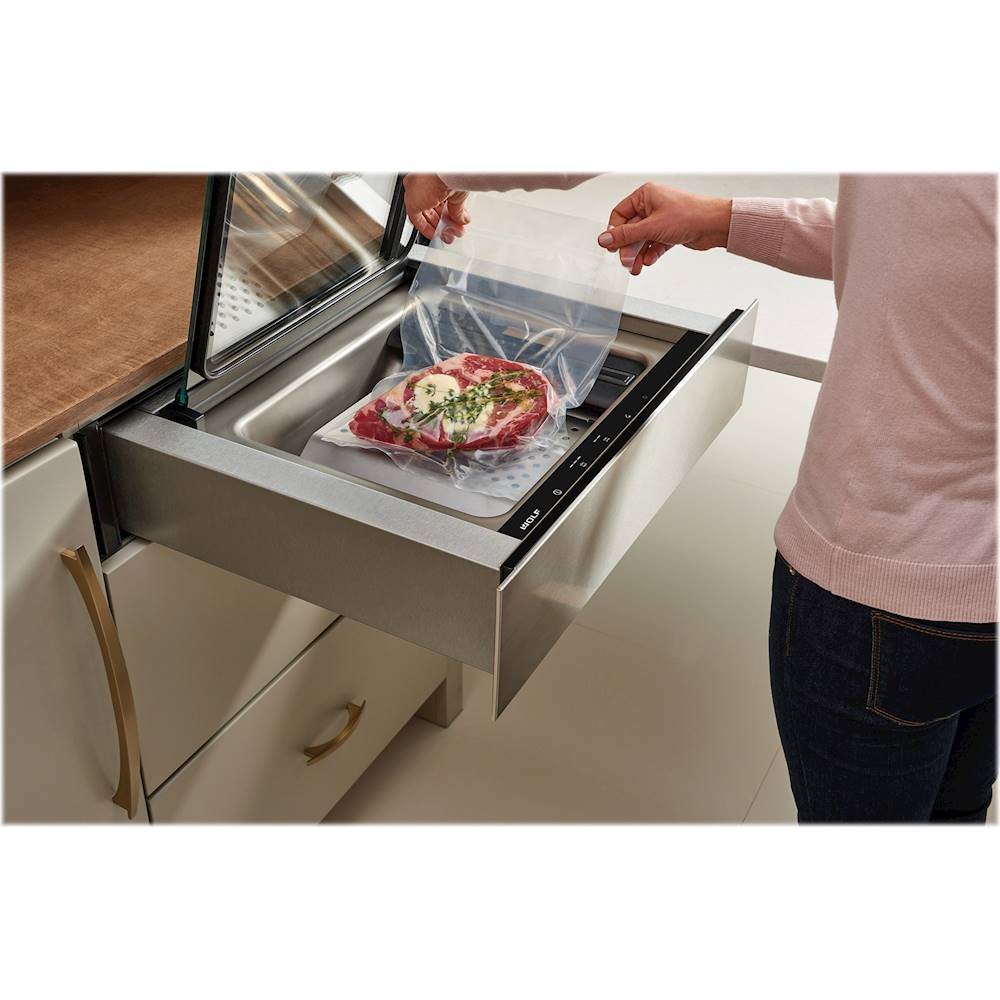 Wolf CW24S 24 Inch Cup Warming Drawer with 50 lb. Capacity, Hidden Interior  Control Panel and Removable Non-Slip Mat: Stainless Steel