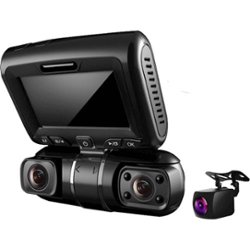 Rexing - S1 FHD 1080p Front, Cabin and Rear 3-Channel Wi-Fi Dash Camera - Black - Front_Zoom