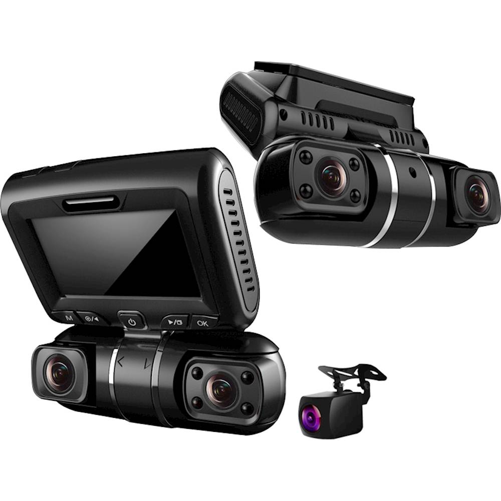 Rexing S1 Pro Enhanced Dash Cam 3-Channel Front, Rear, Cabin  1440p+1080p+1080p with Wi-Fi and GPS