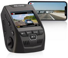 Rexing - V1-4K UHD Front Wi-Fi Dash Cam - Black - Front_Zoom