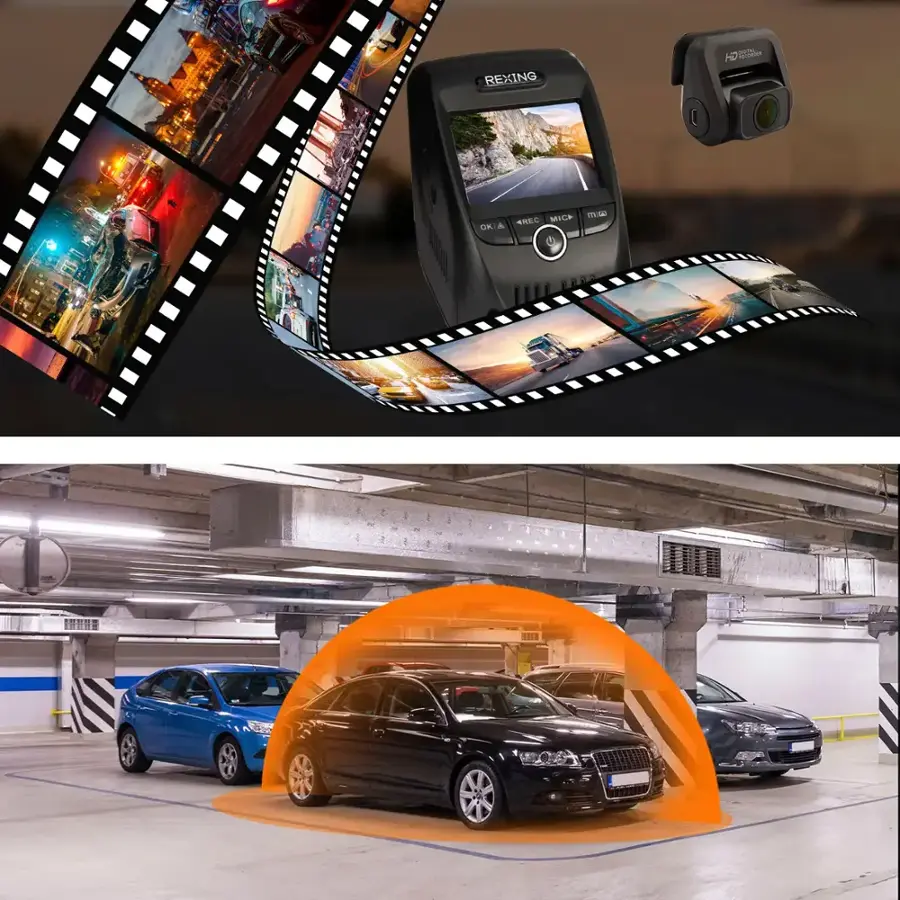 Alt View 15. Rexing - V1P Max Plus Real 4K UHD Dual-Channel Front and Rear Wi-Fi Dash Camera - Black.