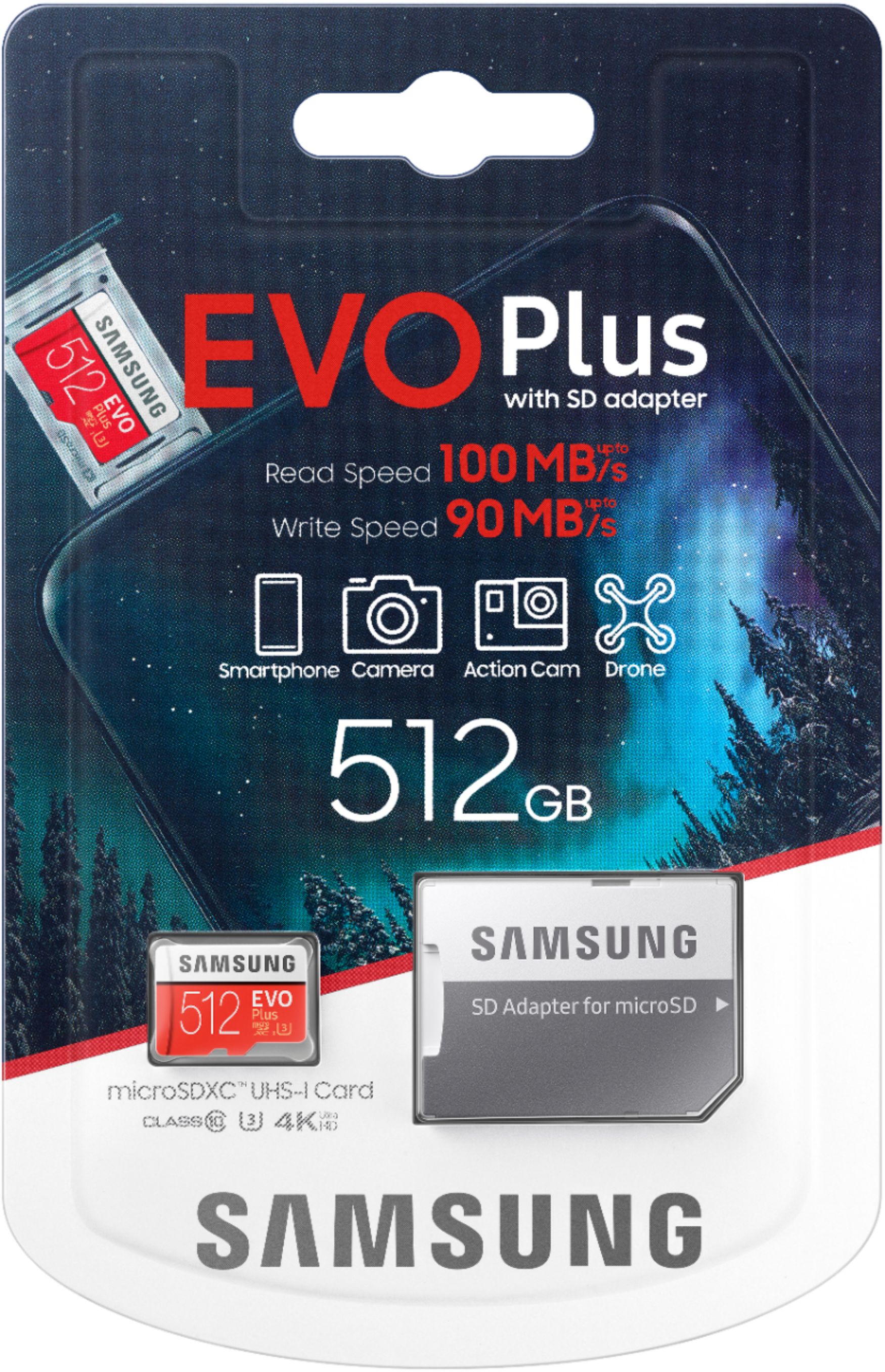 Samsung - EVO Plus 512GB microSDXC UHS-I Memory Card