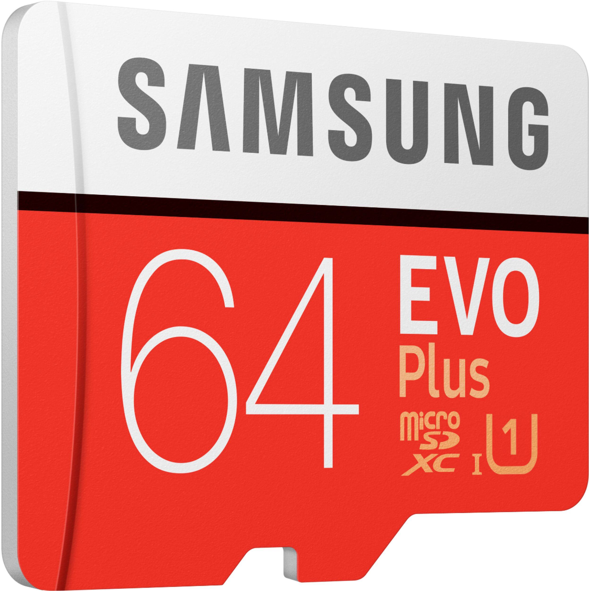 Alt View 12. Samsung - EVO Plus 64GB microSDXC UHS-I Memory Card - Red/White.