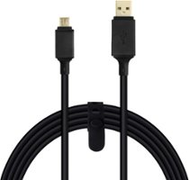 Rocketfish™ - Extra Long 9' Play + Charge Cable For PlayStation 4 - Black - Front_Zoom