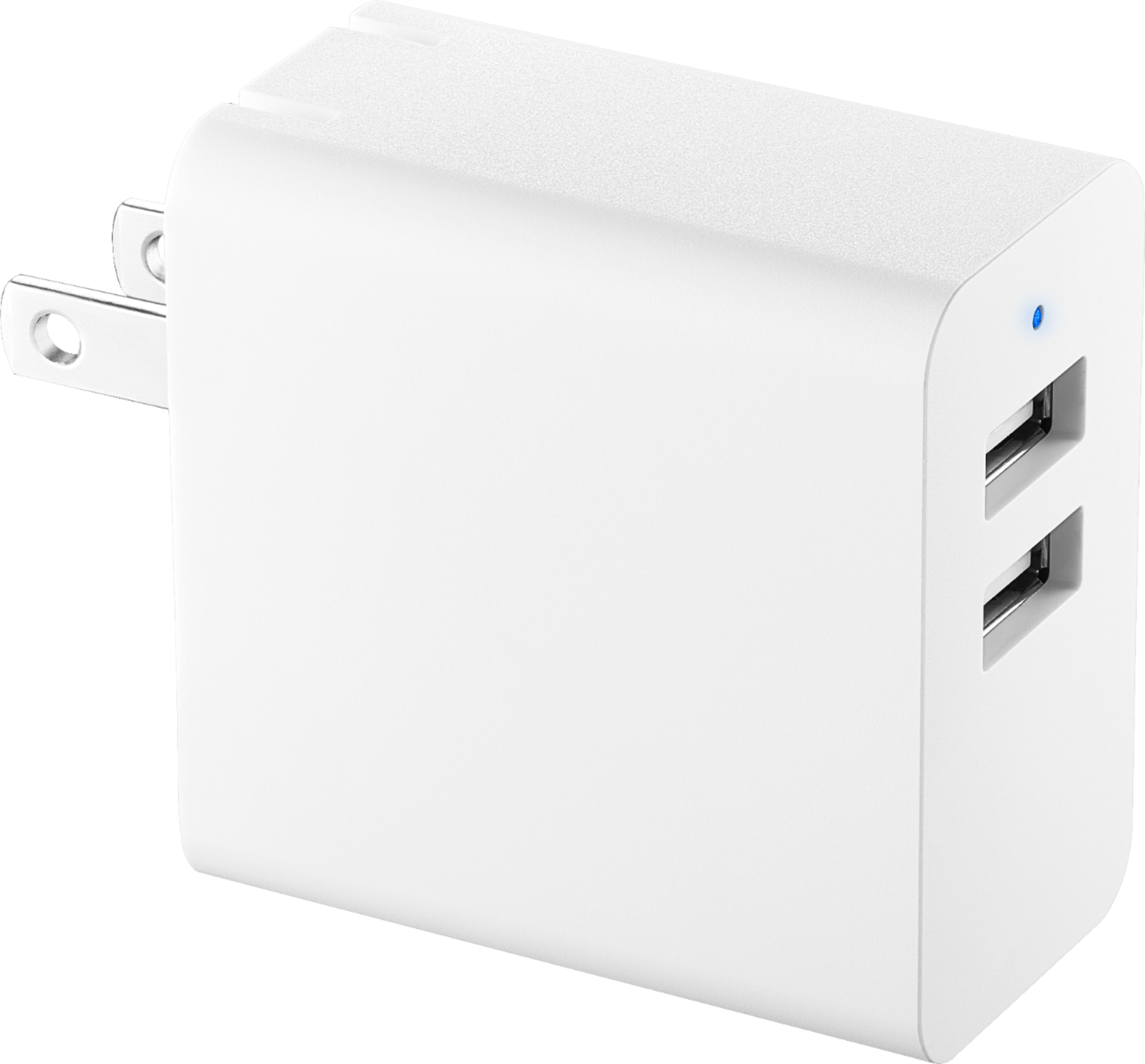 Best Buy: Insignia™ 24 W 2-Port USB Wall Charger White NS-MWC24W2W