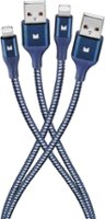 Modal™ - 4' Lightning-to-USB Charge-and-Sync Cable (2 Pack) - Blue/Gray - Front_Zoom