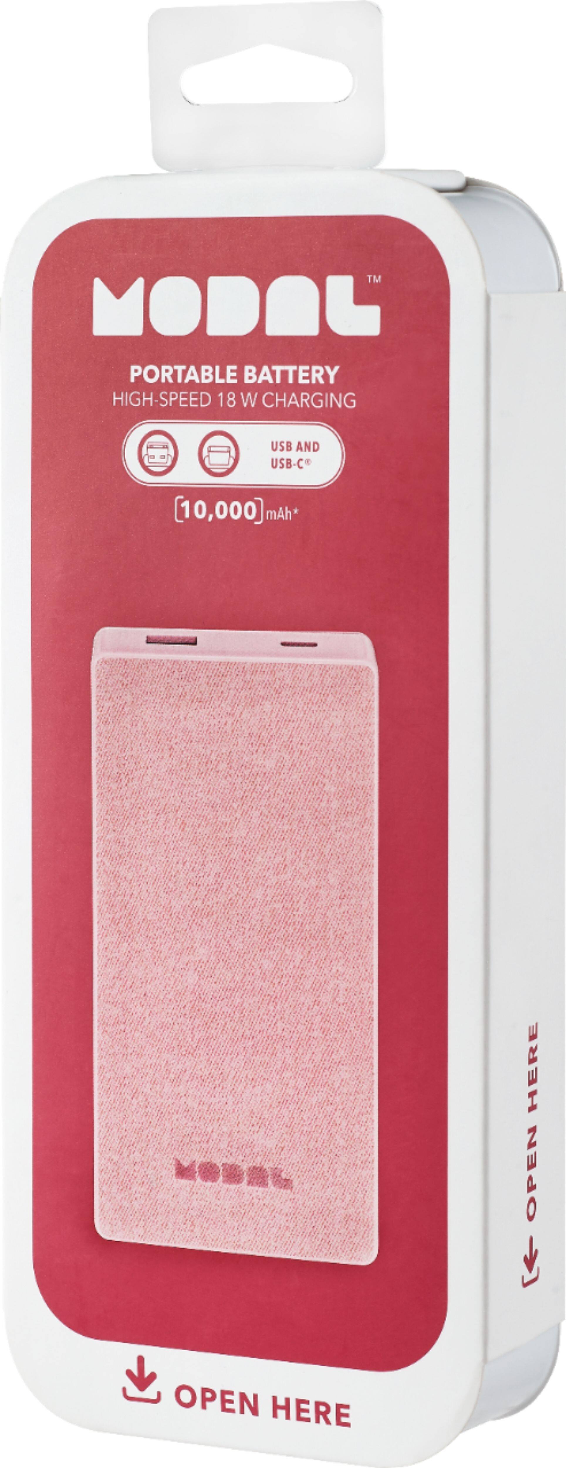 Alt View 13. Modal™ - 10,000 mAh Portable Charger for Most USB Devices - Peach.